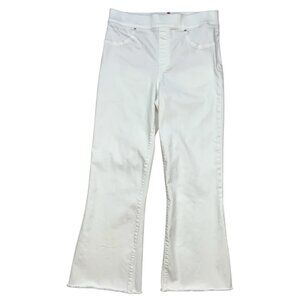 Spanx Medium Control Cropped Denim Flare Capri Jean M White